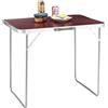 BAKAJI Tavolo Campeggio Picnic con Maniglia Effetto Legno 60x80x68cm Pieghevole Esterni