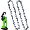 Carreuty Catena per motosega Dewalt DCM565N, 2 x 30 cm, ricambio per motosega a contraccolpo basso, con 2 lime, adatta a Ryobi OCS1830-3/8, calibro 1,1 mm, 45 maglie di trasmissione