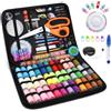 HEPAZ Set da Cucito,Kit da Cucitocon 206 Accessori da Cucito, Set da Cucito con Valigetta in PU,Accessori Completi per Principianti,viaggiatori,parenti e Amici
