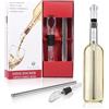 UV STYLISH Bacchetta refrigerante per vino in acciaio inox con beccuccio, set di accessori per il vino di alta qualità, per gli amanti del vino, asta con decanter, accessori per bevitori di vino - idea regalo