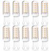 Bonlux Bonulx Lampadine G9 LED Luce Calda 2700K 4W Equivalente 40W Lampada Alogena, Lampade LED Attacco GU9, Non Dimmerabile, Risparmio Energetico,Senza Sfarfallio, Angolo a fascio 360 °, 220-240V, 10 Pezzi