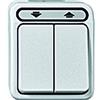 Schneider Electric Merten, Interruttore unipolare per tenda a rullo, Aquastar, Bianco, MEG3715-8019