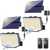 nipify Faretti Solari a Led da Esterno, [2 pezzi/310LED/3 Modes/270° Illuminazione] Luce Solare Led Esterno con con Sensore di Movimento, IP65 Impermeabile Lampade Solari con Telecomando per Giardino