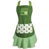 DII 100% cotone, grembiule da donna con volant, da cucina, regolabile, per cucinare, cuocere al forno, fare lavori e molto altro ancora, regalo di San Patrizio - Kiss Me