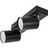 Adviti DOA SP 2, Faretti Led da Soffitto Orientabili - max. 2x50W, IP20, GU10 (Lampadina Acquistata Separatamente) (Nero)