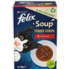 Felix Zuppa per gatti Felix Soup Tender Strips Manzo/Pollo/Agnello (6x48g) 4 x (6 x 48 g)