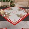 PETTI Artigiani Italiani - Centrotavola Natalizio, Centrotavola da Tavolo Cucina Natalizio, Runner Centrotavola 90x90 cm, Centrotavola Orsetto, 100% Made in Italy