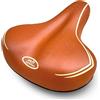 MADICKS Sella marrone per Bici city bike confort - Molto comoda per uomo e donna - Taglia unica completa di morsetto - Grande seduta Brown