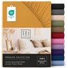 VEL VET HOME VelvetHome Lenzuolo con Angoli Matrimoniale 180x200 cm, 100% Cotone Pettinato, Jersey per Materassi fino a 25 cm, OEKO-TEX Elastico, Traspirante, Morbido, Colore Senape