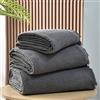 GAOWEI Copridivano a nido d'ape con frange decorative, ideale per divano, panca e letto, grigio, 180 x 230 cm