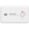 WISUALARM Rilevatore Monossido di Carbonio, 10 Anni di Batterie Incluse, Rivelatore di Monossido di Carbonio, con Pulsante di Prova, Monitoraggio di CO, Allarme CO, Certificazione EN50291