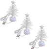 Generic Mini albero di Natale da tavolo, con luce LED alimentata tramite USB, albero di Natale in fibra ottica, multicolore che cambia colore, luce notturna per casa, auto, ufficio
