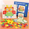 Jastown 120pcs Gioco di mosaico puzzle, puzzle bambini 3 4 5 6 anni,tangram legno giochi educativi 4 5 6 anni,Forma Colore macthing gioco, Giocattoli educativi Montessori Regali per ragazzi e ragazze