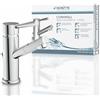 SCHÜTTE Miscelatore per lavabo SCHÜTTE Cornwall, miscelatore per bagno, rubinetto per bagno, miscelatore monocomando con scarico a scomparsa, cromo, metallo, alta pressione