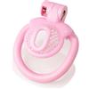 AMAZBEE Mesh Penis Cage con 4 anelli per il cazzo Mini 3D Honeycomb Chastity Men con serratura nascosta Sissy Chastity Cage BDSM Bondage Giocattoli del sesso per gli uomini (Pink Negative-I)