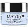 LOVVES Crema Notte Antirughe Uomo, Alta Cosmesi Naturale, Ripara la Pelle durante la Notte, Azione Antiossidante e Rigenerante, Evita l'invecchiamento Precoce, Facile Assorbimento, 50ml
