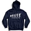 Generico Felpa Caccia Evoluzione Uomo - Hoodie Cacciatore con Cappuccio e tascone (L, Blu)