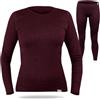 SES Set intimo termico da donna 38-52 - Biancheria termica traspirante e durevole in cotone - Calore e comfort per inverno, sci e attività all'aperto, antracite., 46