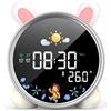 LEMNOI Sveglia per bambini, con 3 livelli di luminosità regolabili, 5 tipi di luci, 7 brani per il sonno, sveglia ricaricabile con funzione snooze per bambini, Con display della temperatura