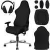 FAELNK Coprisedia da Gaming Elasticizzata 6 pezzi Rivestimento per Sedia da Gioco Fodera per Sedia da Ufficio con Braccioli Lavabile Rimovibile Ergonomica Coprisedia per Sedia da Gioco