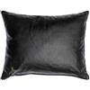 Centaur - Cuscino decorativo in pelle 50 x 40 cm nero - per divano o camera da letto - Cuscino in vera pelle Cuscino per divano in vera pelle