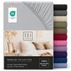 VEL VET HOME VelvetHome Lenzuolo con Angoli Singolo 90x200 cm, 100% Cotone Pettinato, Jersey per Materassi fino a 25 cm, OEKO-TEX, Elastico, Traspirante, Morbido, Grigio Chiaro