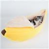 PIURUF Divano letto per gatti a banana, grande e caldo, letto a forma di chihuahua, letto privato per dormire profondamente, per animali domestici