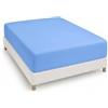 Degrees Home - COLLEZIONE - Lenzuolo con angoli 160 x 190 x 33 - Regolabile - Microfibra poliestere garzata - Blu