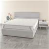Italian Bed Linen Topper VERA sfoderabile con fodera lino, Matrimoniale Maxi 180x200cm