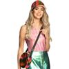 Boland 36025 - Set di accessori 2 pezzi, cappello e borsa nei colori dell'arcobaleno, accessorio per costumi, carnevale, feste a tema e festival
