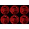 PERAGA PRGA 6 SOTTOPIATTI CIRCOLARI Rosso 33CM Natalizi Natale Decoro TAVOLA