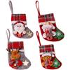 ViLiyDuo 4 Pezzi Calza di Natale Camino,Calze Natalizie da Appendere,Calza Natalizia, Appendere Sacchetti Regalo per Albero di Natale Festa di Natale Decorazioni