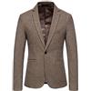 EACH WOMEN Blazer Scozzese Classico da Uomo Giacca da Lavoro Formale da Uomo Giacca Monopetto a Quadri in Tweed