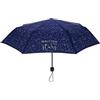 Legami - Ombrello pieghevole, Apertura manuale, Struttura antivento, Custodia inclusa, Leggero, Portatile, Ø 100 cm, Tema Stars