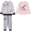 CERDÁ LIFE'S LITTLE MOMENTS Tutina di Bella 3 Pezzi-Set Composto da Felpa, Pantalone e Maglia a Maniche Lunghe-Licenza Ufficiale Disney Tuta, Grigio, 3-4 Anni Bambine e Ragazze