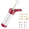 Westmark Siringa per dolci, con 6 formine e 6 beccucci, capacità: 225 ml, plastica, Luxus, bianco/rosso, 32302260