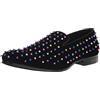 Stacy Adams Mocassini da Uomo Spire Spiked Slip on, Nero Blu Viola Oro, 44 EU