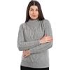 SAOL Maglione irlandese da donna realizzato in 100% lana merino Ireland Pullover, Evelina, XL