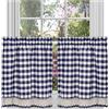 Achim Curtain Set di Ripiani per finestre morbide, Misto Poliestere, Marina Militare, W 24 x L 58 (1 Panels)