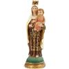 DRW Figura Madonna del Carmen con base blu in resina dipinta a mano 11 cm