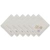 DII Holiday Tabletop Collection, Cotone, Fiocchi di Neve Scintillanti, 50,8 x 50,8 cm (Set da 6)