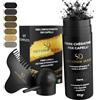 SD SALVATHOR DURAN Fibre cheratina per capelli Salvathor Duran Kit 3 Pezzi (Fibra 25 g + Applicatore + Pettine) Nero