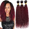 AiPliantfis Bundles Human Hair Bundles Curly Wave Bundles 1b/99j Extension Capelli veri Extension Capelli Veri Tessitura Matassa 100% Brazilian Remy Human Hair Extensions for Women 8 10 12 Inch