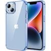 JETech Cover per iPhone 14 6,1 Pollici, Anti Ingiallimento Custodia con Antiurto, Anti-Graffio e Retro Trasparente (Azzurro Sierra)