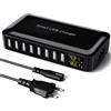 Rsydmny Caricatore USB, caricatore USB, ricarica multipla a 8 porte, più dispositivi con schermo LED, alimentatore di rete per iPhone 15/14/13/Pro/Max/Plus iPad Samsung Galaxy S23 S22 pixel, colore