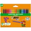 BIC KIDS Pastelli colorati Plastidecor - plastica - colori assortiti - Bic - astuccio 24 colori (unità vendita 1 pz.)