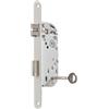 Vachette D25 - Serratura a incasso a chiave, reversibile, colore: bianco, certificato NF, livello 2, testa rotonda, asse 40 mm, per porta della camera