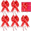 Prmape 30 PCS Fiocchi Auto Matrimonio Rosso Coccarde Rosso Matrimonio Fiocco Matrimonio Auto per Natale, Matrimoni, Feste, San Valentino Decorazione e Compleanno