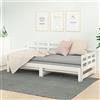 Tidyard Divano Letto Estraibile in Legno, Dormeuse Con Doghe, Scomparsa, 2 Posti Matrimoniale, Bianco 2X(80x200) cm