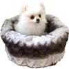 Rosewood 40 Winks Grey & Cream Snuggle - Letto rotondo in peluche, per cani e gatti, 40 cm